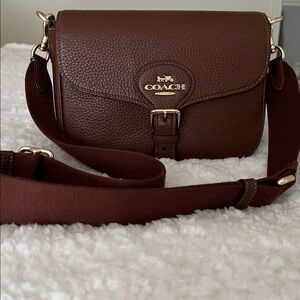 Coach Amelia  Dark Brown Leather Crossbody Bag